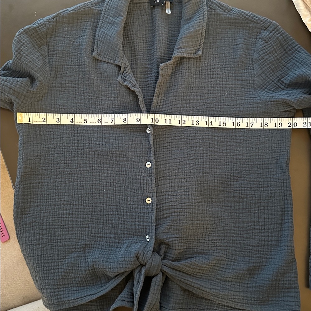 1.State Anthropologie Cotton Gauze Button-down - Picture 4 of 5
